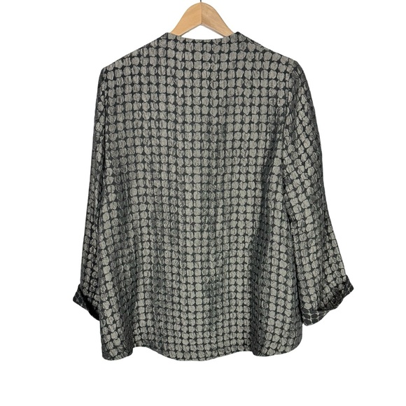 IC Connie K Artsy Asymmetrical Crinkle Cocktail Jacket Lagenlook Swing Party - Picture 5 of 10